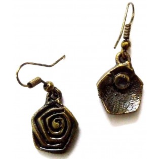 Antique Gold Earring Jhumki Contemporary Fashion Jewelry Hook Drop Dangle EA238